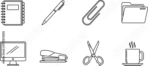 Vector art of office supplies