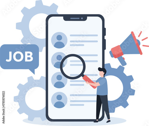 Online Job Search and Recruitment Process on Smartphone App