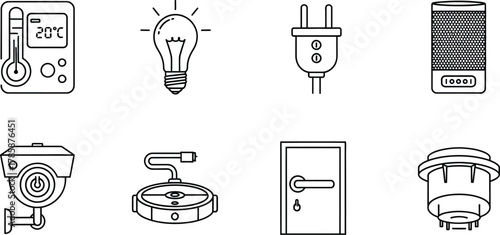 Vector art of smart home icons