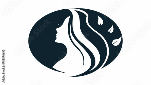 Elegant beauty logo design for natural skincare or organic hair products, a modern and professional brand identity for wellness and personal care businesses