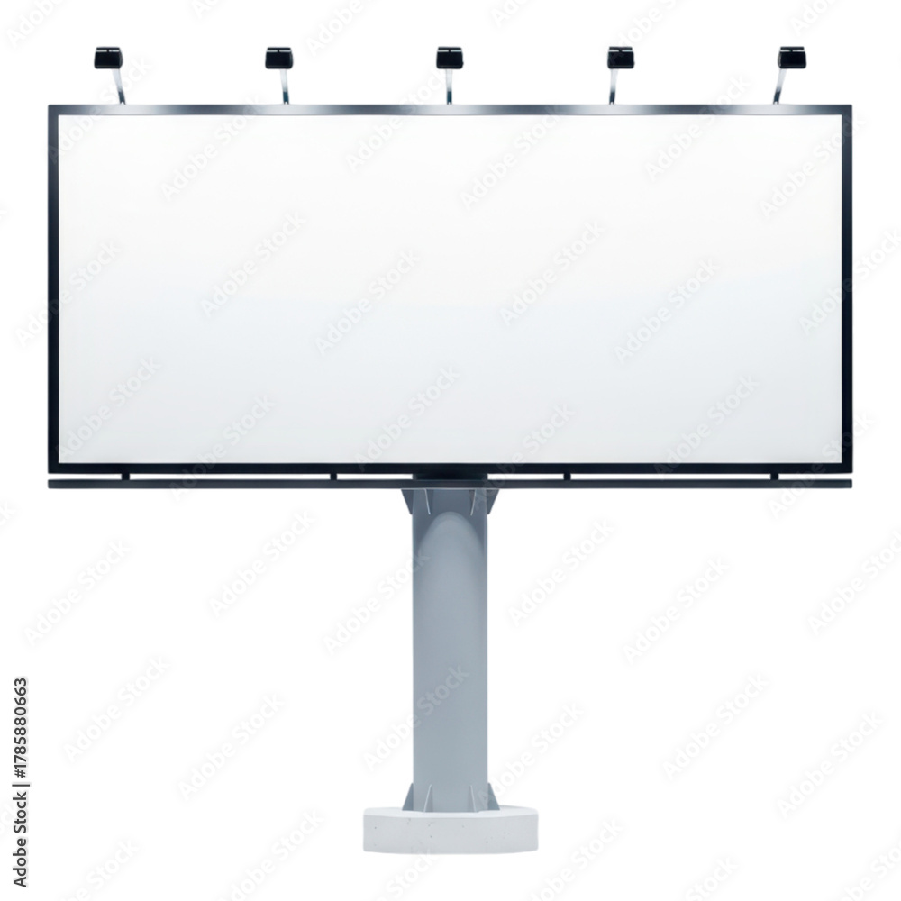 Obraz premium Billboard isolated on transparent background, 3d rendering