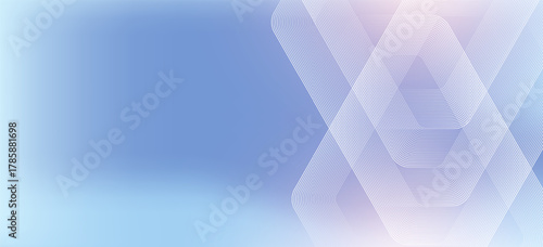 Digital hexagonal blue abstract background. Digital futuristic technology concept with hexagons. Geometric stripe line art design for poster, brochure, cover, banner, website, header