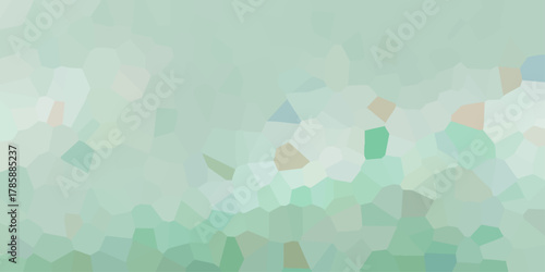 Soft pastel abstract geometric background with a mosaic of light green, blue, and cream polygonal shapes, creating a gentle and airy visual texture