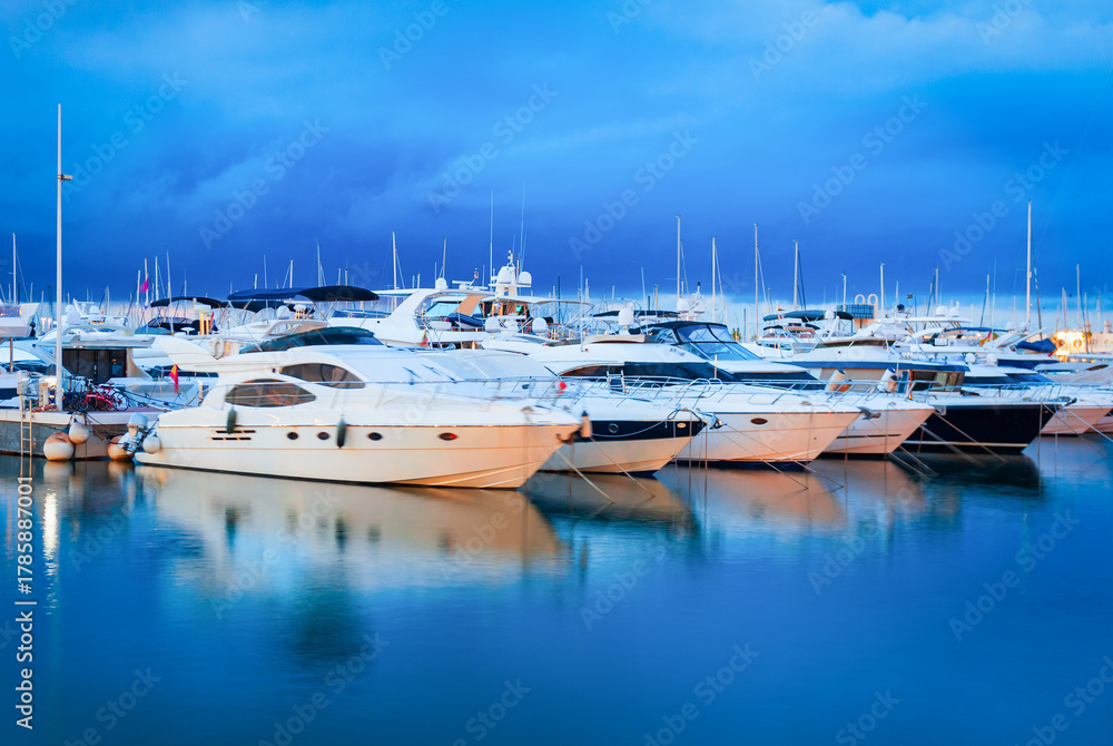 Fototapeta premium Marina of the Port of Alicante city, Spain