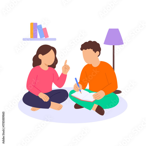 Story Chain, continuing tales through group narration