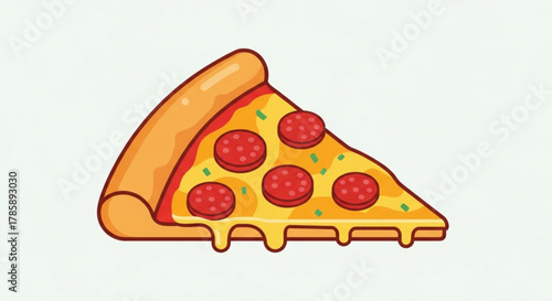 Illustration of a slice of pizza, perfect for pizzarelated designs and culinary projects enjoy your pizza