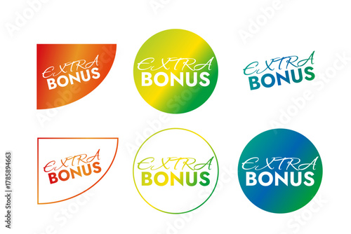 A set of colored stickers extra bonus stickers for your products and offers