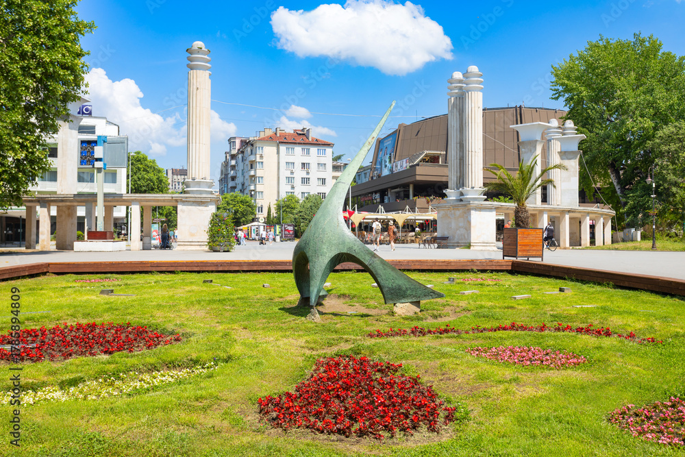 Fototapeta premium Varna city seaside park or sea garden central entrance