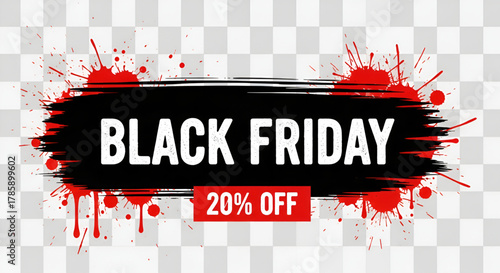 Black friday sale. Black web banner. Poster Sale. The original inscription. Vector illustration
