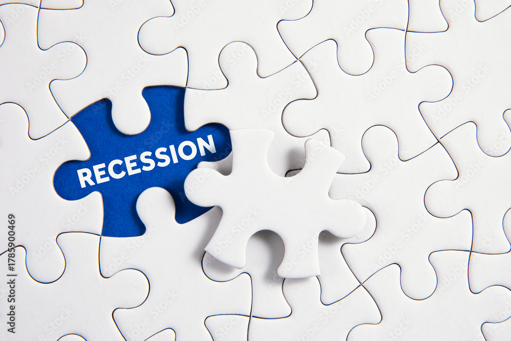 Fototapeta premium Recession puzzle