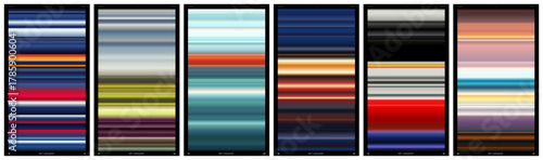 Abstract spectrum gradient background, Smooth stripes with blurred colored lines of various colors, thin and thick vector multicolor horizontal stripes, dynamic colors with movement effect
