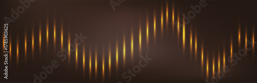 Sound wave line background, abstractblue equalizer with light effect, voice audio assistant, energy pulse beat. Vector soundwave illustration.brown background 