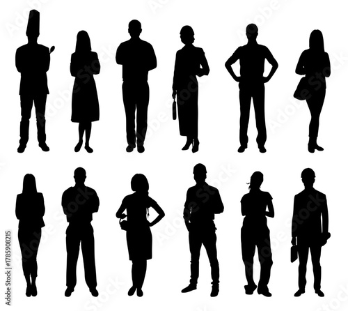 Profession silhouette. Workers vector illustration.