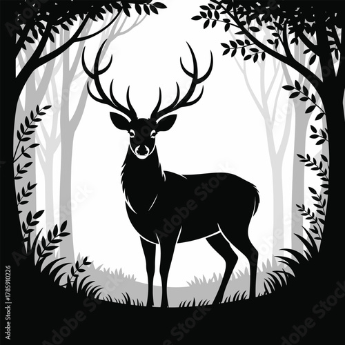 deer silhouette vector