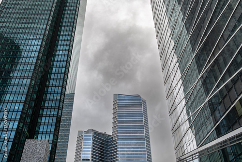 Wallpaper Mural Panoramic skyline of La Defense Paris showing modern skyscrapers and business towers in the urban architecture district under daylight with clear perspective of the cityscape Torontodigital.ca