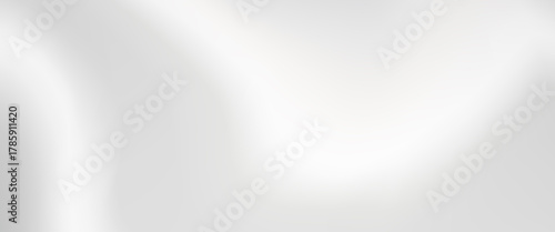 abstract gradient white and grey background. Silver foil background with metal mirror texture. Chrome gradient surface with light gloss simple abstract.