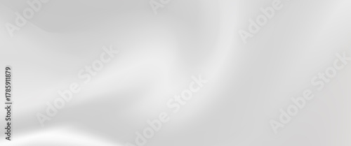 abstract gradient white and grey background. Silver foil background with metal mirror texture. Chrome gradient surface with light gloss simple abstract.