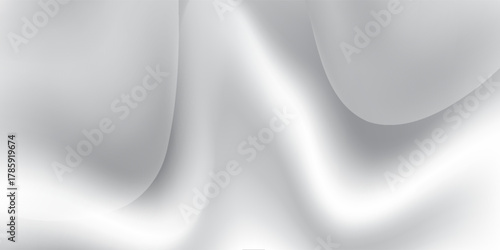 Silver foil background with metal mirror texture. Chrome gradient surface with light gloss simple abstract