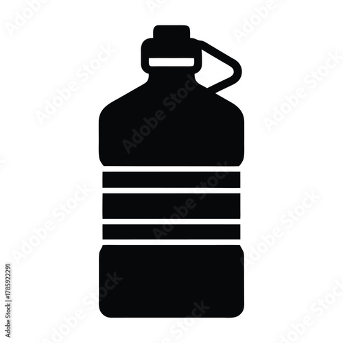 Gallon jug of water container liquid plastic bottle beverage drink gallon jug vector icon