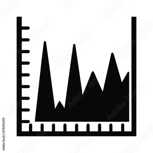 Stock market chart graph vector illustration showing business financial data analysis trends
