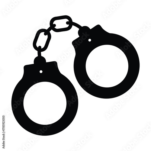 Handcuffs vector illustration clip art graphic design element law enforcement security arrest icon