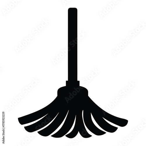 Find cleaning broom vector illustration for sweeping and tidying house chores and housework icon design