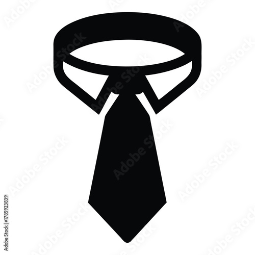 Necktie vector icon formal wear business fashion accessory suit and tie professional attire design 