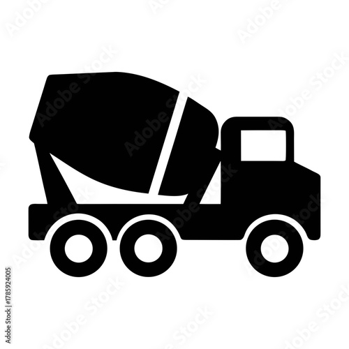 Concrete mixer truck vector illustration for construction vehicle and building industry design needs