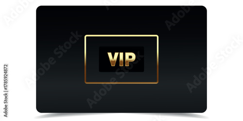 VIP gold card. Luxury texture template vip design. Golden ticket on black background for invitation, club, award, casino, certificate. Exclusive premium card.