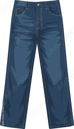 Create a kinds of deferent modern women jeans pant vector art with white background.