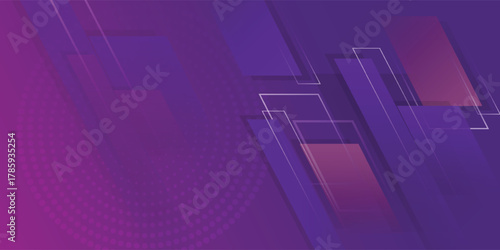 Obraz na płótnie Abstract shapes dominate this design featuring shades of vibrant purple and pink