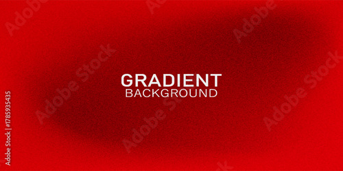 Red Gradient Background. Grainy Noise Texture. Design for Template, Social Media, Trendy, Vintage, Brochure, Banner