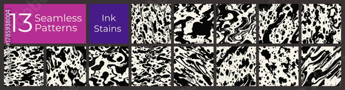 Ink Splatter Pattern Set — Bold Messy Paint Textures