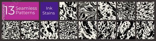Ink Splatter Pattern Set — Bold Messy Paint Textures