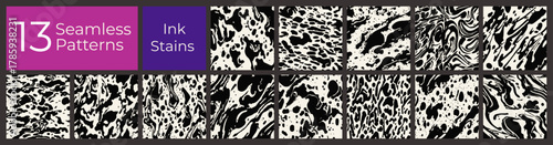Ink Splatter Pattern Set — Bold Messy Paint Textures