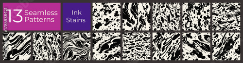 Ink Splatter Pattern Set — Bold Messy Paint Textures