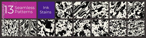 Ink Splatter Pattern Set — Bold Messy Paint Textures