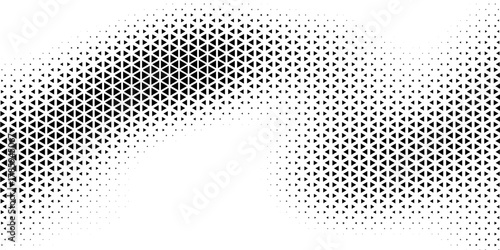 Seamless halftone triangle pattern. Random vector noise texture