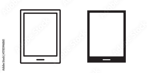Tablet Icon. Vector illustration with stroke and fill on a white background.