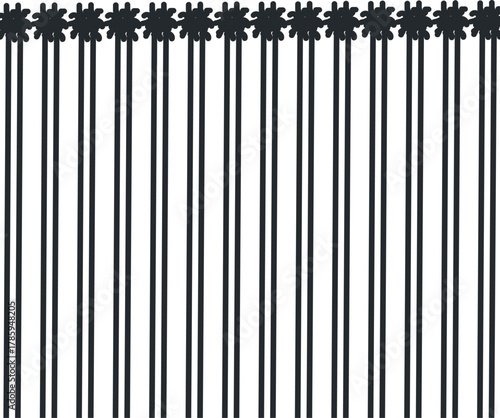 Vertical texture in the form of thin stripes with shaggy ends.