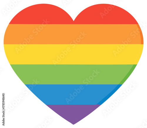 Rainbow Heart Symbol of Love and Diversity