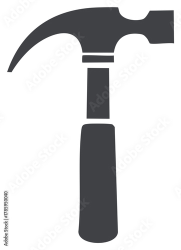 Hammer Tool Silhouette for Construction Carpentry and Home Repair Hand Tool Equipment