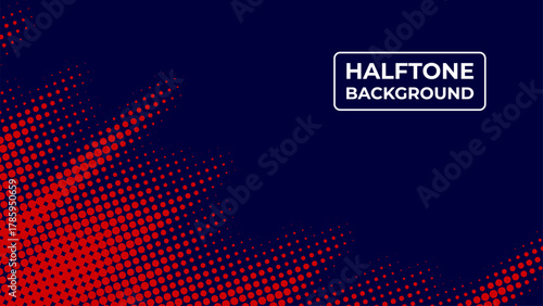 Abstract halftone background with orange and navy color