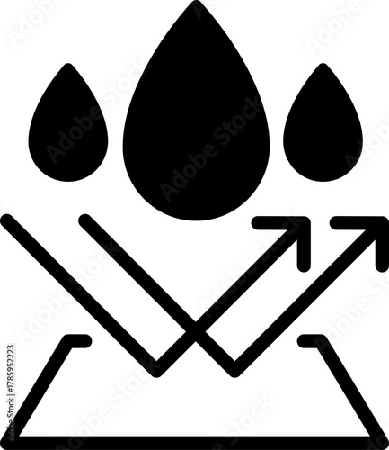 Waterproof icons. Water Proof sign collection. Water resistant symbol. Water protection icon with shield. Vector, PNG, jpeg. Keep dry. Open umbrella with water droplets icons set Water drop protection