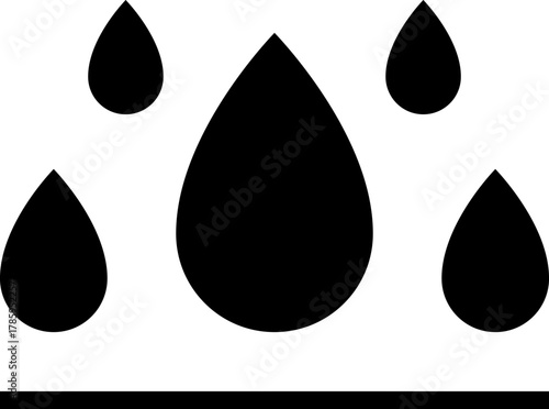 Waterproof icons. Water Proof sign collection. Water resistant symbol. Water protection icon with shield. Vector, PNG, jpeg. Keep dry. Open umbrella with water droplets icons set Water drop protection
