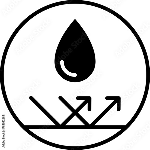 Waterproof icons. Water Proof sign collection. Water resistant symbol. Water protection icon with shield. Vector, PNG, jpeg. Keep dry. Open umbrella with water droplets icons set Water drop protection