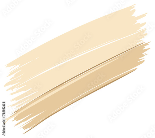 Beige cream tone strokes painting with texture background for cosmetic and beauty, illustration elements of makeup for advertising