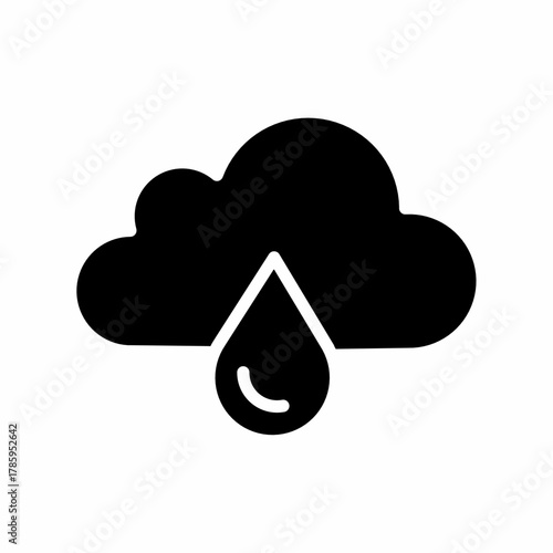 Black rainy weather icon vector illustration. icon vector.