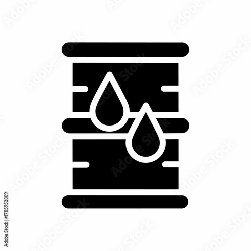 Black oil barrel icon vector illustration. icon vector.