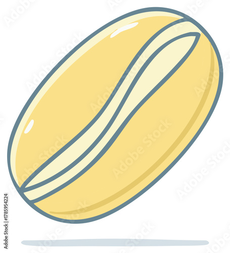 Oat groat illustration single cereal grain healthy eating simple style